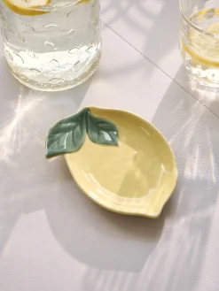 Assiette à collation citronnée