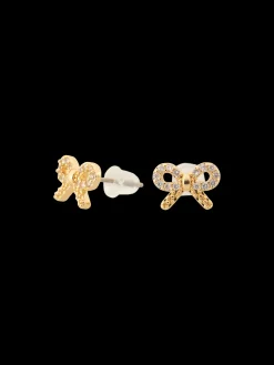 Boucles d'oreilles nœud avec pierres
