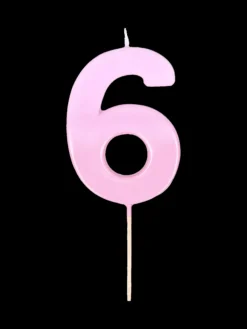 Bougie chiffre 6