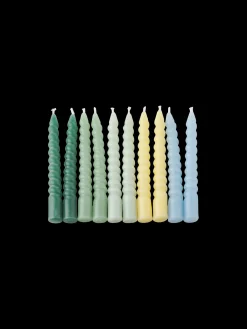 Bougies torsadées 10 cm