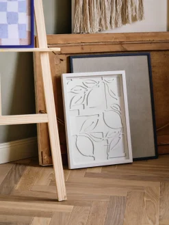 Cadre A3 avec découpe de papier citron