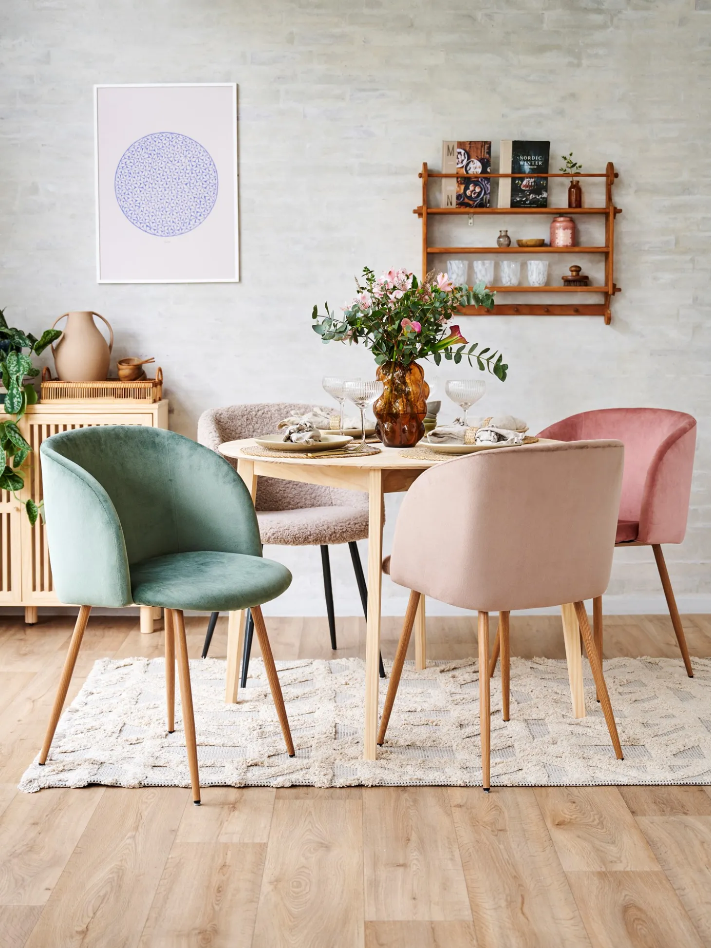 Chaise en velours