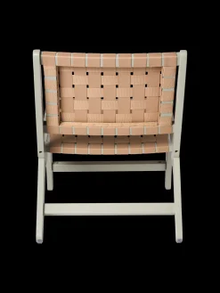 Chaise longue avec sangles en tissu