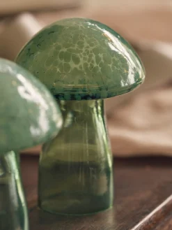 Champignon en verre décoratif