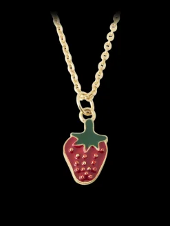 Collier avec pendentif fraise