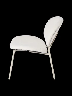 Fauteuil lounge en tissu bouclé