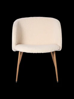 Fauteuil lounge en tissu peluché