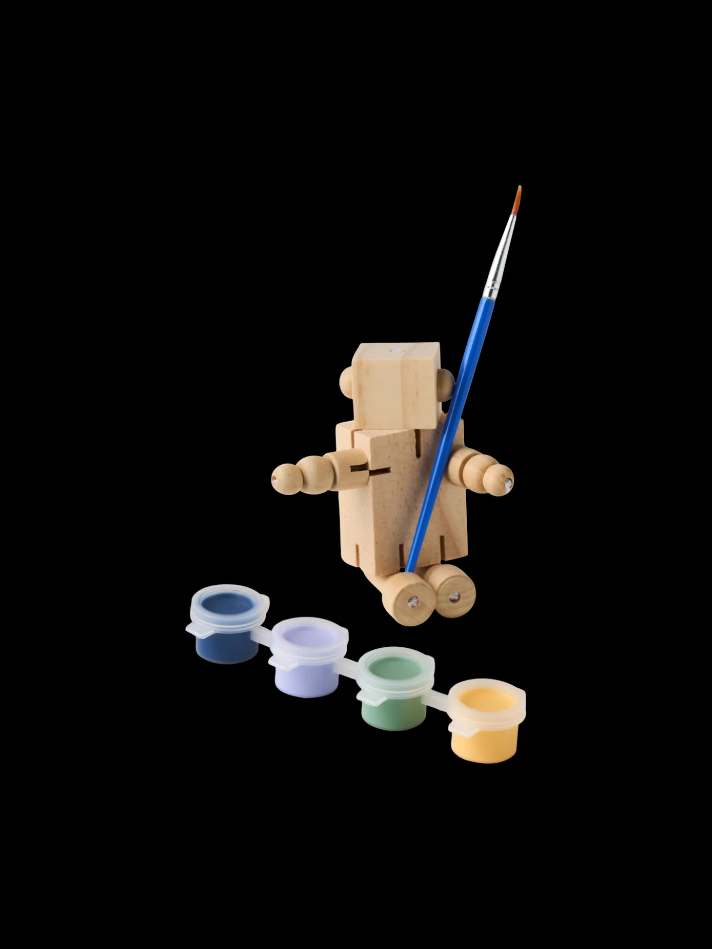 Kit de peinture robot en bois