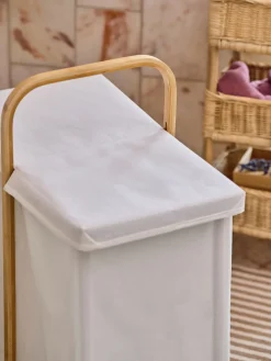 Panier à linge avec deux compartiments
