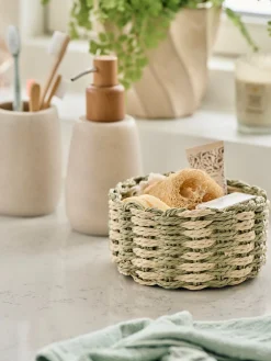 Panier rond tressé
