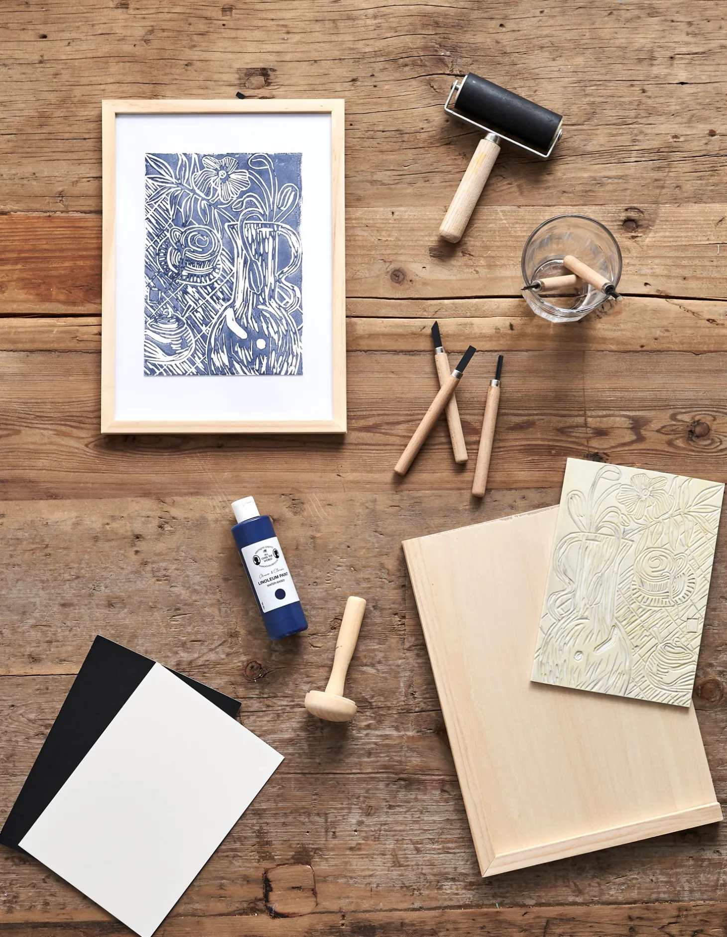 Plaque en caoutchouc A5 pour linogravure