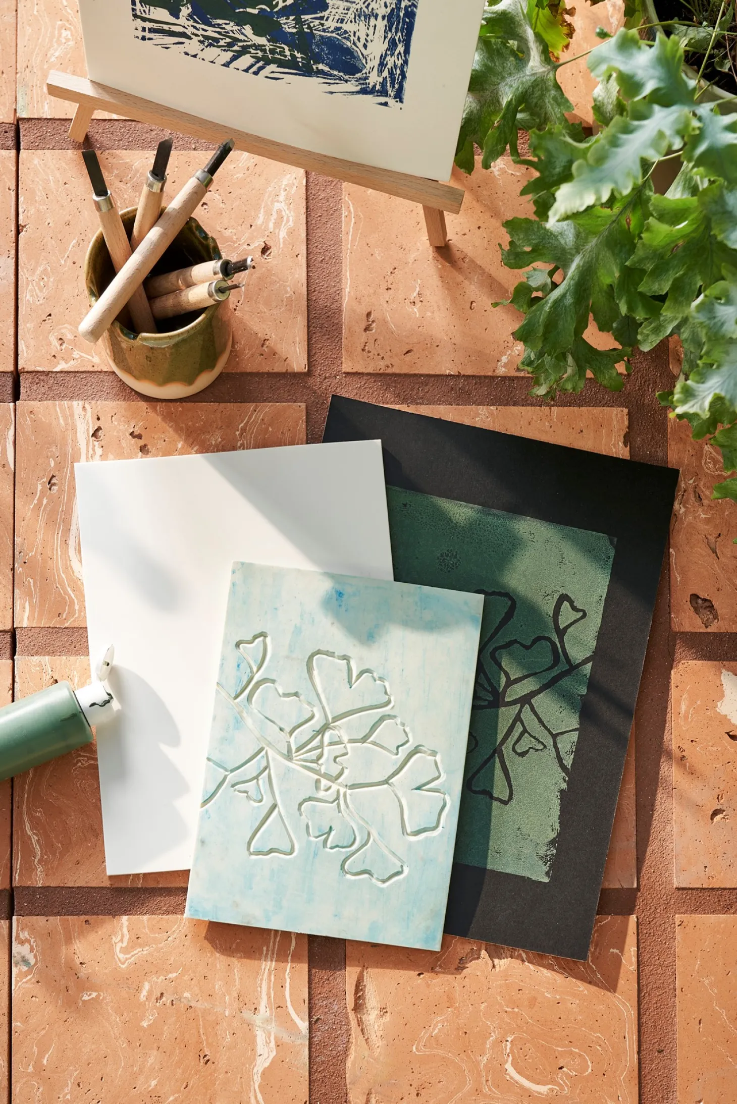 Plaque en caoutchouc A5 pour linogravure
