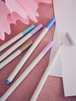 Stylo-pinceaux écriture métallique