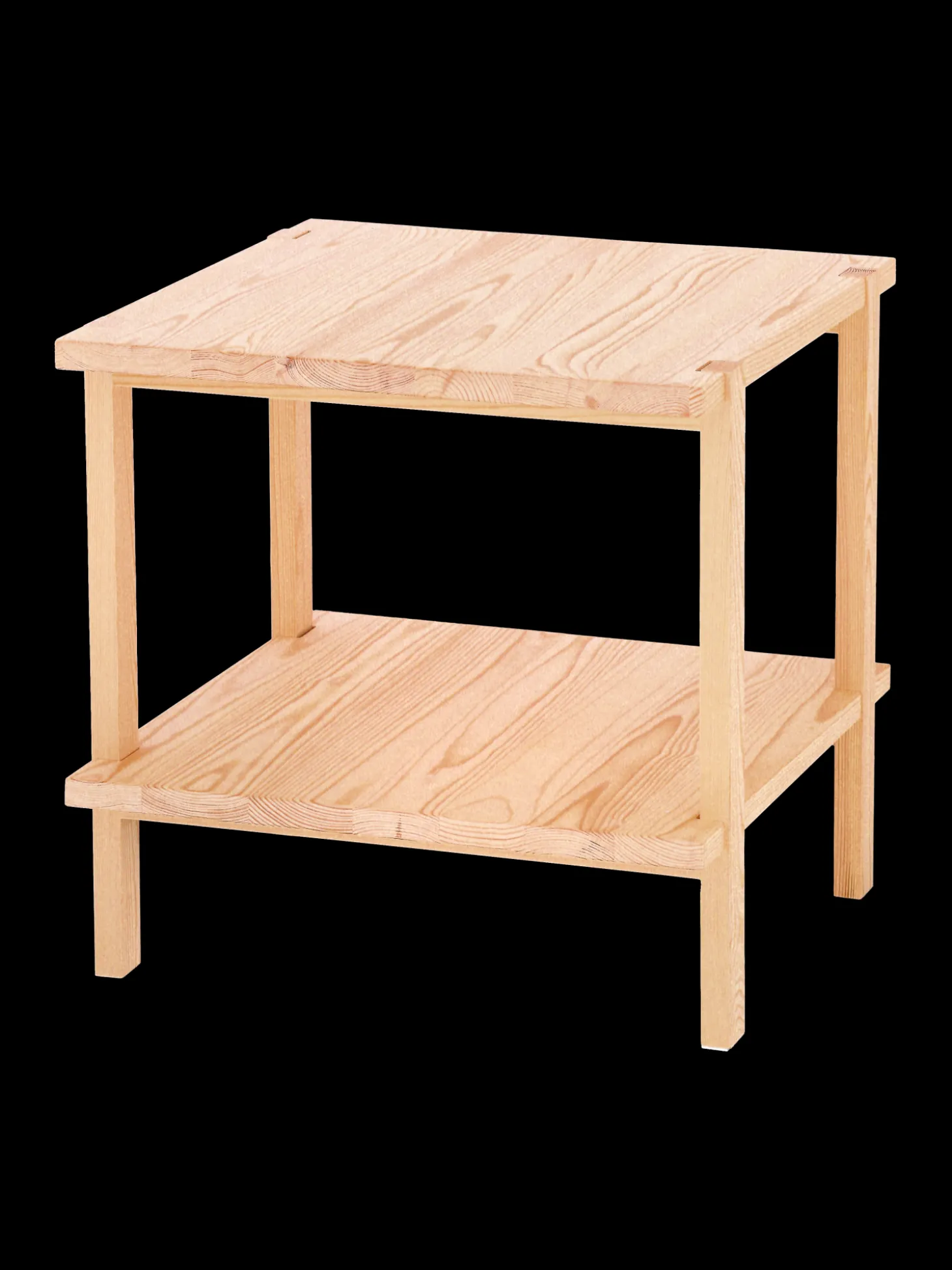 Table basse carrée en bois de pin