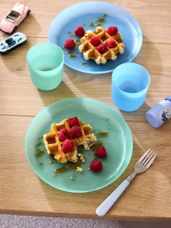 Assiettes en plastique réutilisables pour enfants