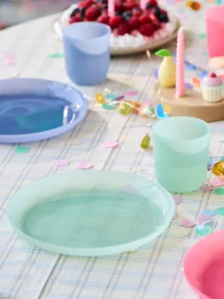 Assiettes en plastique réutilisables pour enfants