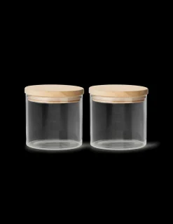 Bocaux avec couvercle - lot de 2