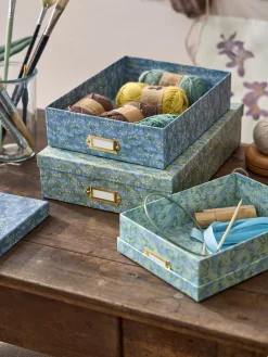 Boîte de rangement avec porte-étiquette