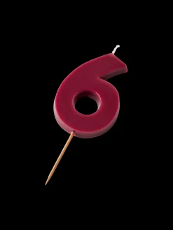 Bougie chiffre 6