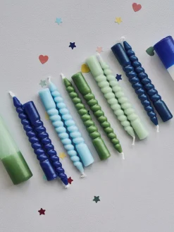 Bougies torsadées 10 cm