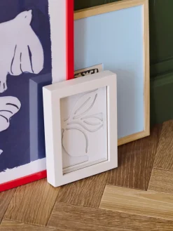 Cadre A6 avec découpe papier citron