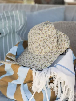 Casquette en seersucker avec nœud