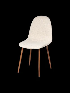 Chaise en tissu bouclé