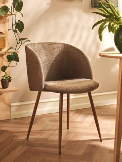 Chaise en tissu bouclé