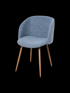 Chaise en tissu bouclé