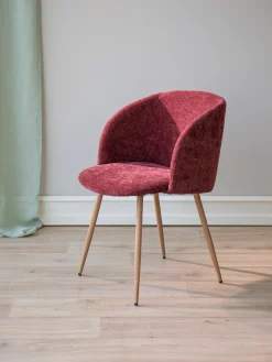 Chaise en tissu bouclette