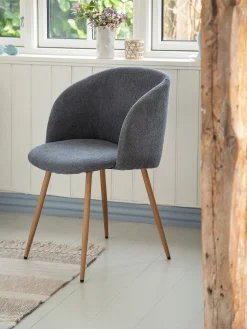 Chaise en tissu bouclette
