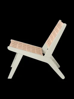 Chaise longue avec sangles en tissu