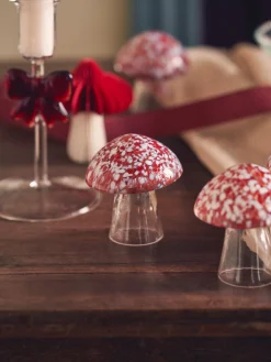 Champignon en verre décoratif