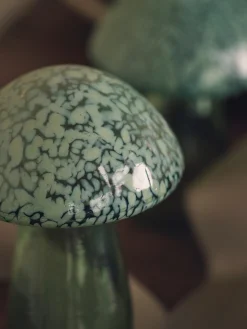 Champignon en verre décoratif