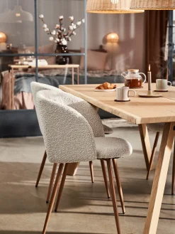 Fauteuil en tissu bouclé