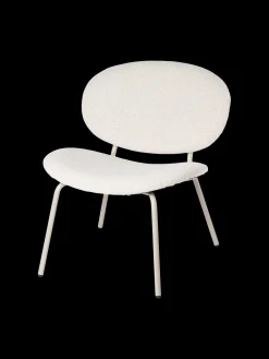 Fauteuil lounge en tissu bouclé