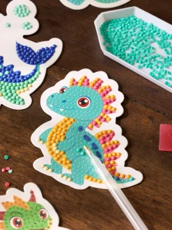 Magnets dinosaure en broderie diamant
