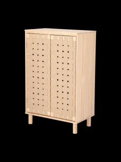 Meuble de rangement au design tressé