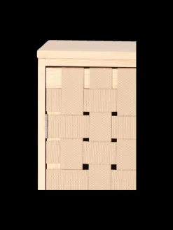 Meuble de rangement au design tressé