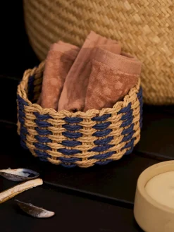 Panier rond tressé