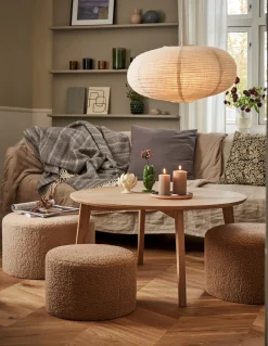 Pouf en tissu tout doux