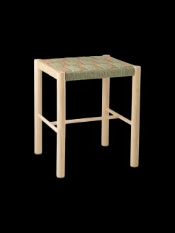Tabouret avec assise tressée