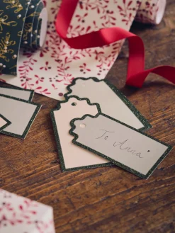 Étiquettes cadeaux avec paillettes